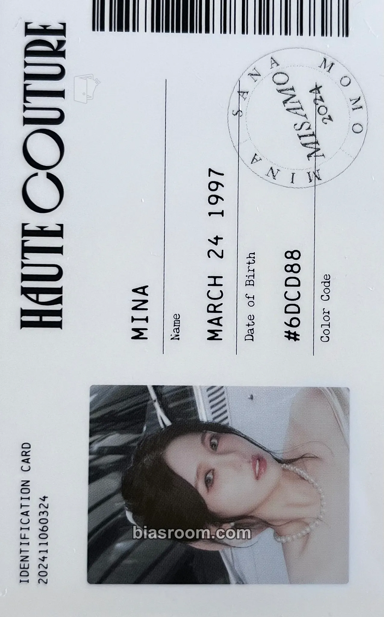Mina HAUTE COUTURE Photocard - TWICE - TWICE K-pop photocard