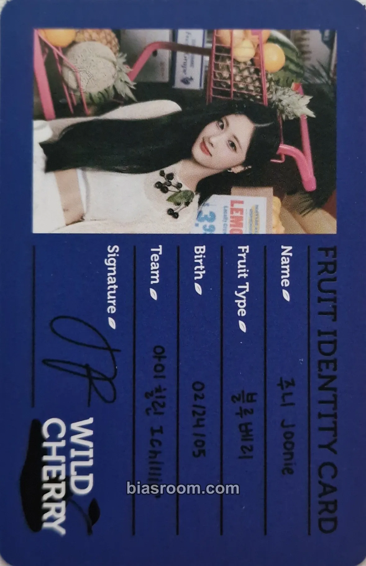Joonie Wild Cherry Photocard - ICHILLIN’ - ICHILLIN’ K-pop photocard