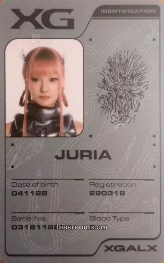 XG - JURIA - THE CORE - 核 Album id card album photocard xg version