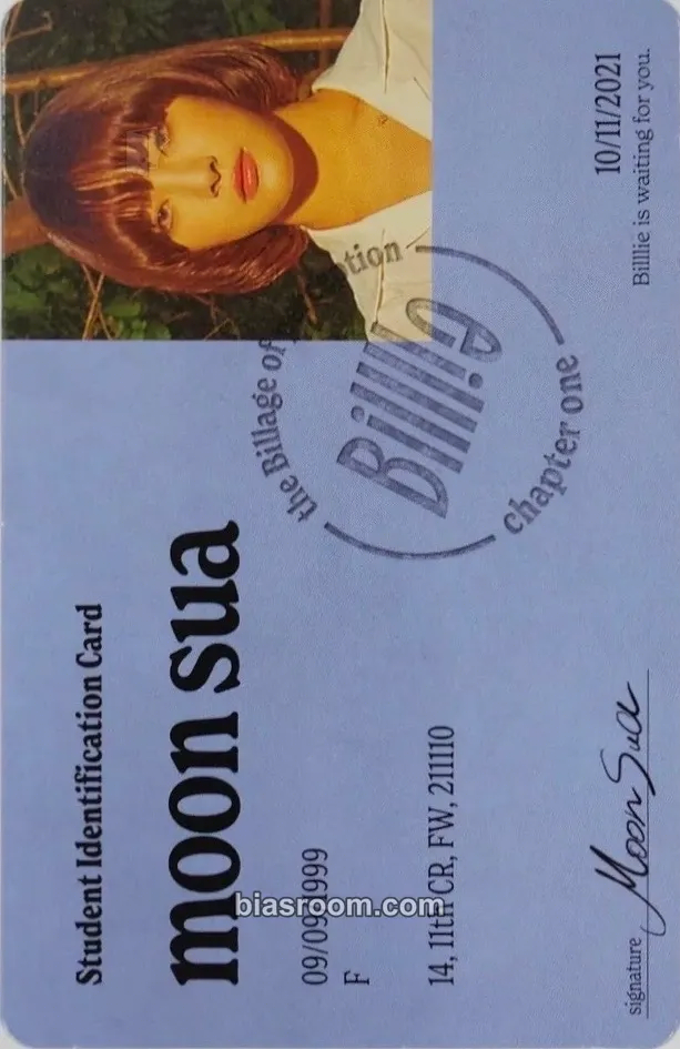 Moon Sua The Billage of Perception: Chapter One Photocard - Billlie - Billlie K-pop photocard