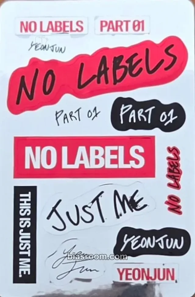 TOMORROW X TOGETHER - NO LABELS: PART 01 Album sticker sheet photocard case version album inclusion