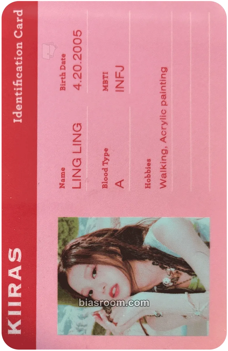 LingLing Kill Ma Bo$$ Photocard - Kiiras - Kiiras K-pop photocard