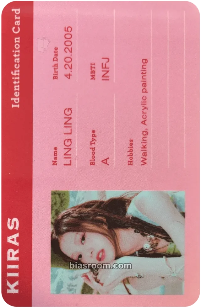 Kiiras - LingLing - Kill Ma Bo$$ Album album photocard id card pvc card ace version
