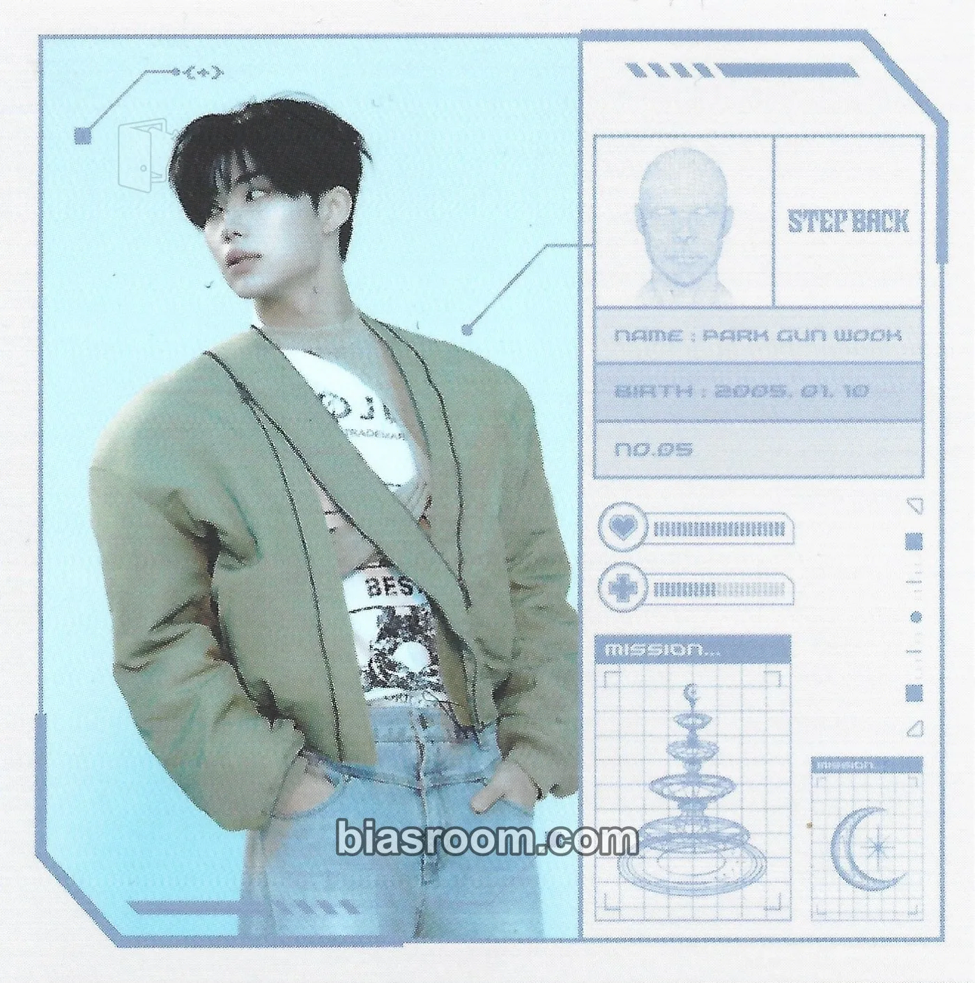 Gunwook Blue Paradise Photocard - ZEROBASEONE - ZEROBASEONE K-pop photocard
