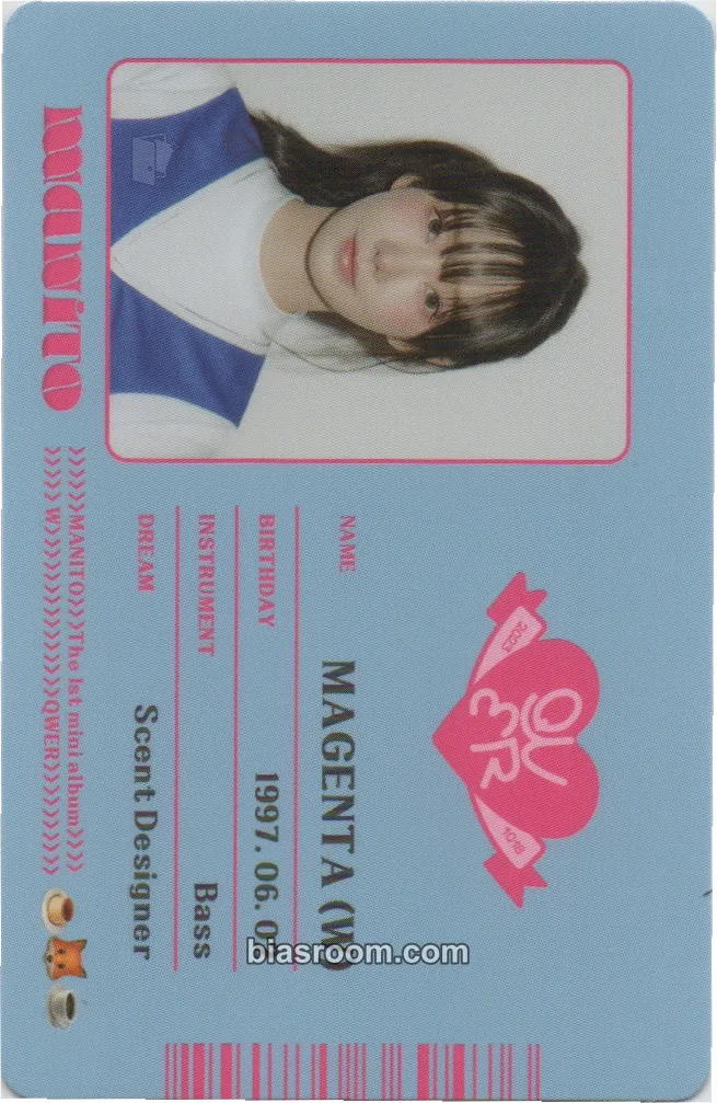 Magenta Manito Photocard - QWER - QWER K-pop photocard