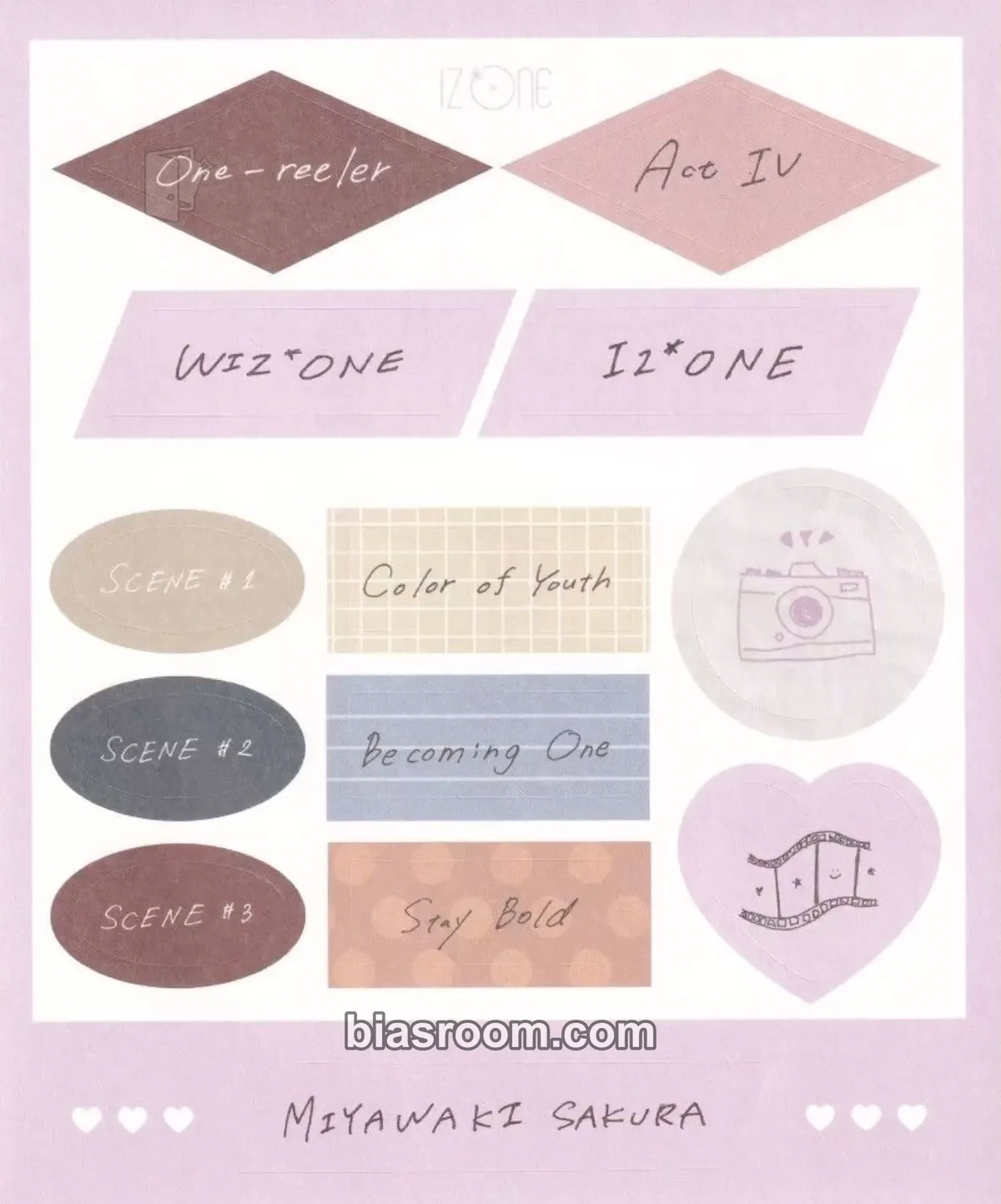 Sakura One-reeler / Act IV Photocard - IZ*ONE - IZ*ONE K-pop photocard