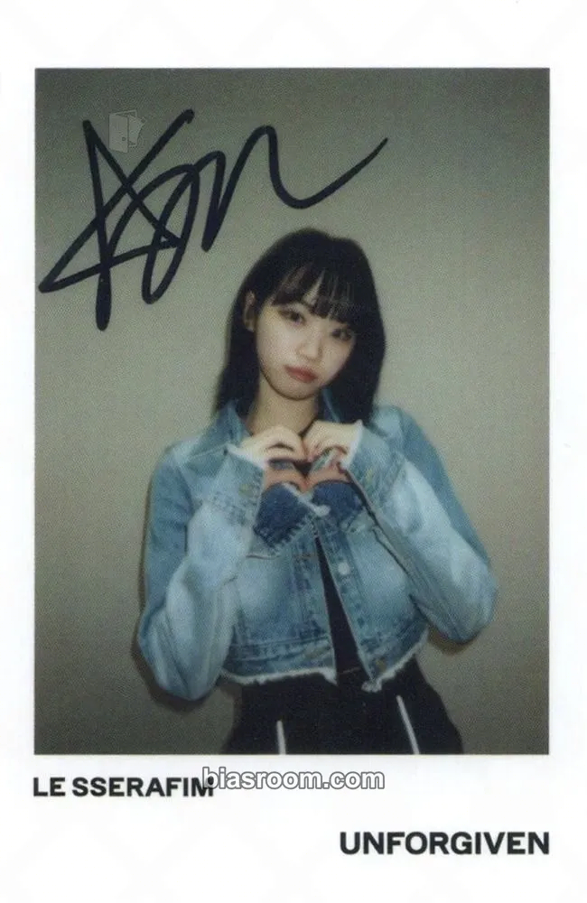 Kim Chaewon UNFORGIVEN Photocard - LE SSERAFIM - LE SSERAFIM K-pop photocard