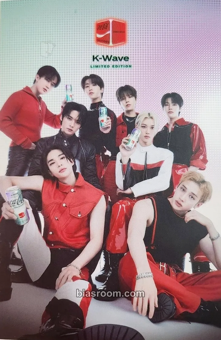 Coca‑Cola K-WAVE Zero Sugar Photocard - Stray Kids - Stray Kids K-pop photocard