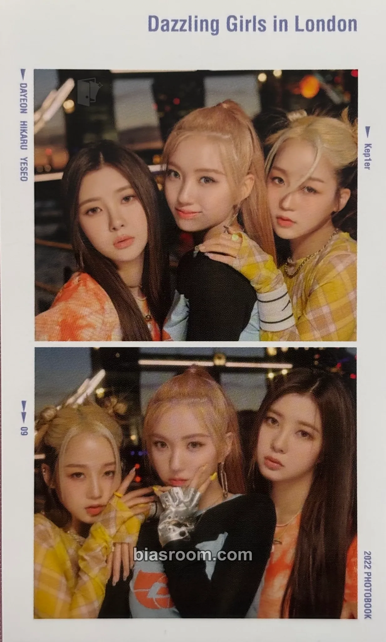 Dazzling Girls in London: Photobook Photocard - Kep1er - Kep1er K-pop photocard