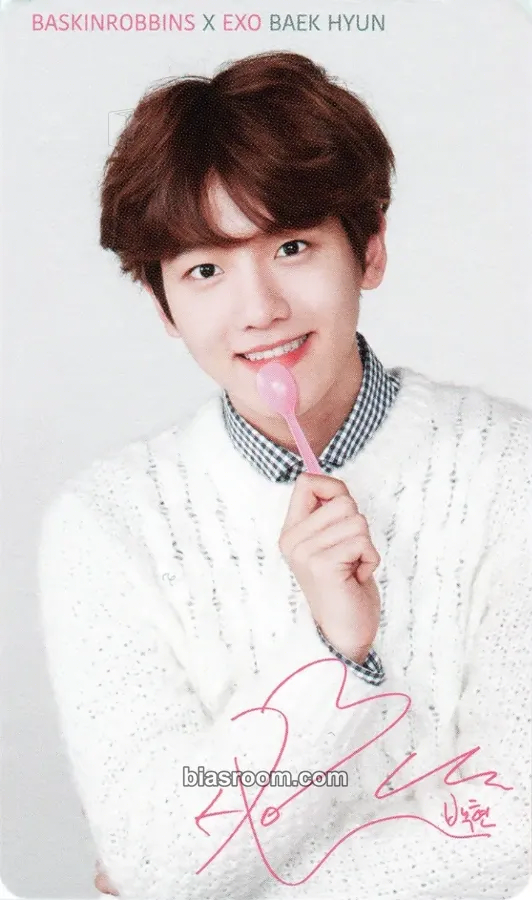 Baekhyun EXO-K × Baskin-Robbins Photocard - EXO - EXO K-pop photocard
