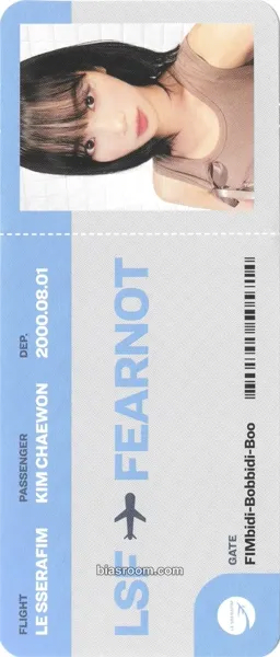 Kim Chaewon Leniverse Photobook: 'FIMbidi-Bobbidi-Boo' Photocard - LE SSERAFIM - LE SSERAFIM K-pop photocard