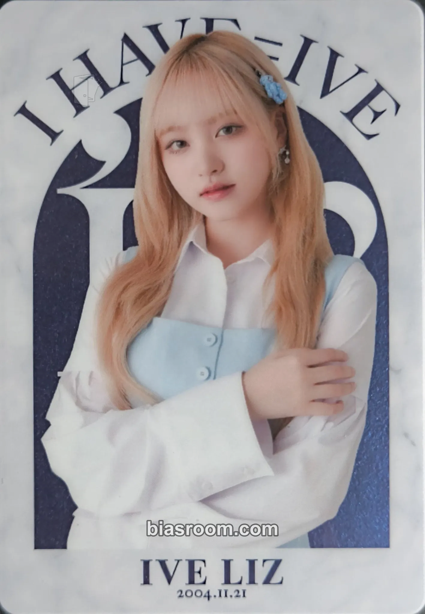 Liz IVE FROM STARSHIP ENTERTAINMENT WITH AMUSE WAFER Photocard - IVE - IVE K-pop photocard