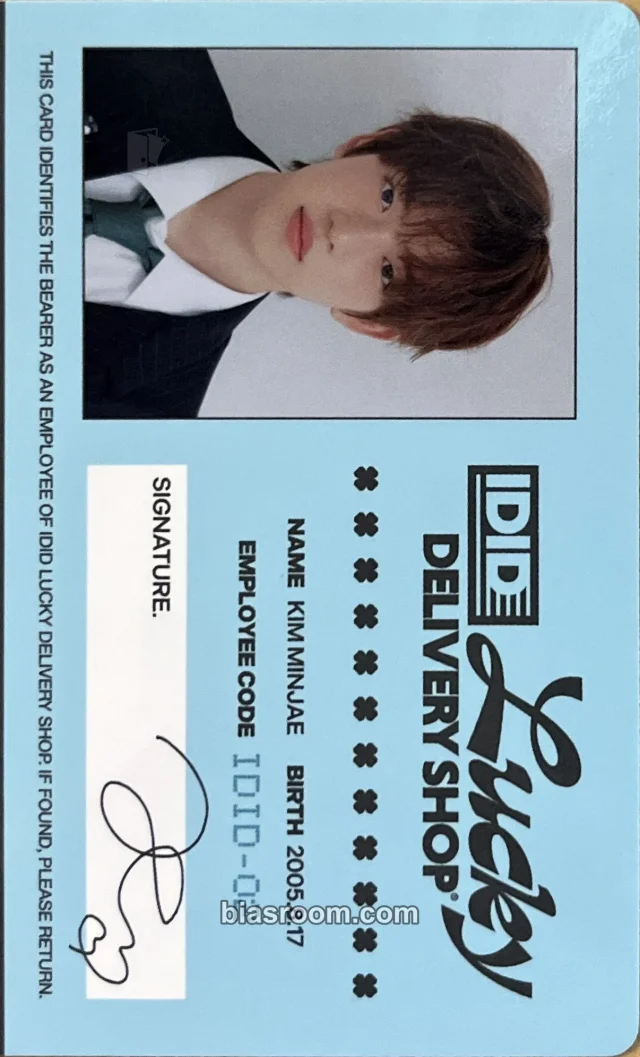 IDID - Minjae - 2026 Season's Greetings: IDID Lucky Delivery Shop Other season's greetings id card