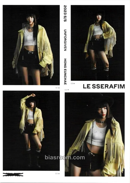 Hong Eunchae UNFORGIVEN Photocard - LE SSERAFIM - LE SSERAFIM K-pop photocard