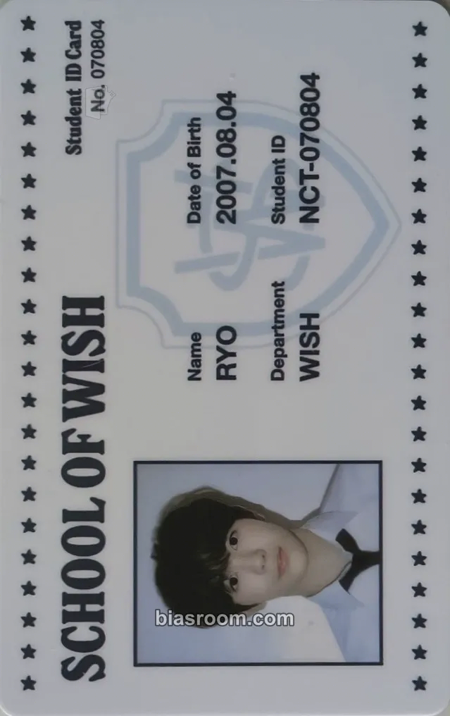 Ryo SCHOOL OF WISH Photocard - NCT WISH - NCT WISH K-pop photocard