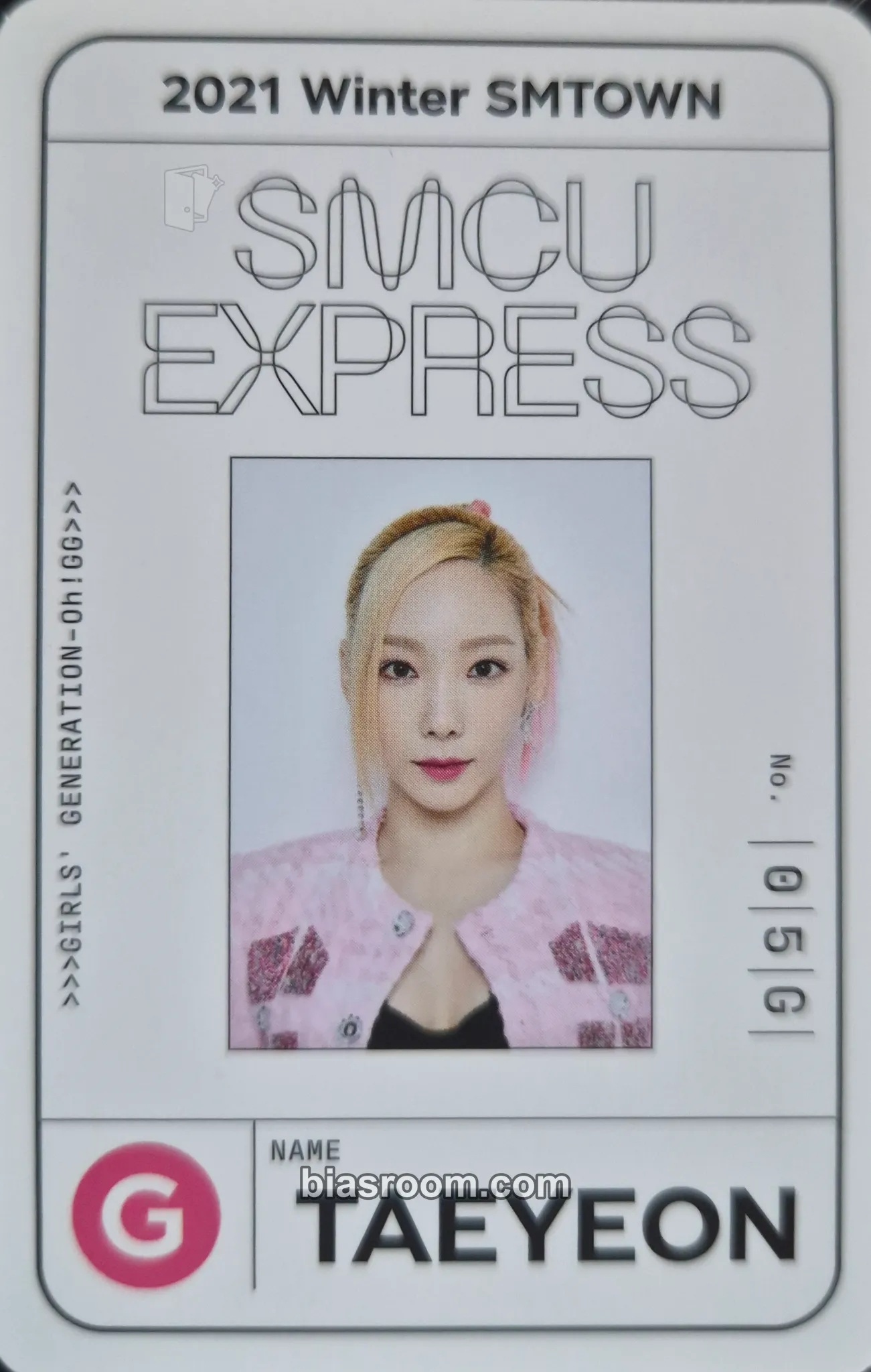 Taeyeon 2021 Winter SMTOWN: SMCU Express Photocard - Girls' Generation - Girls' Generation K-pop photocard