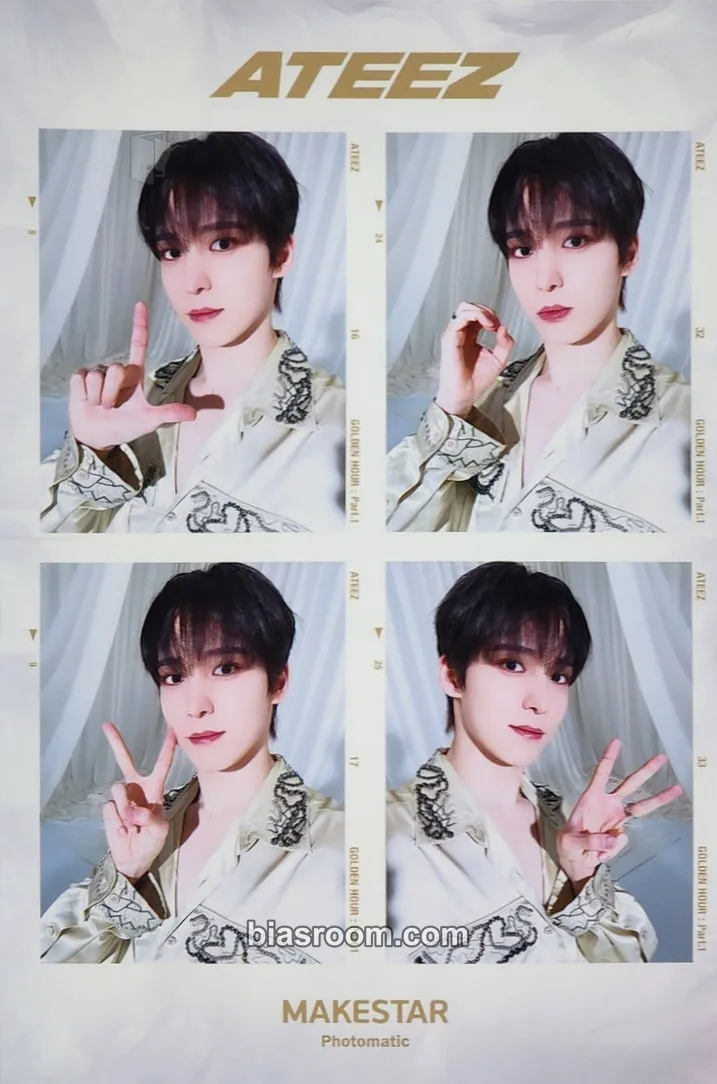 Yunho GOLDEN HOUR : Part.1 Photocard - ATEEZ - ATEEZ K-pop photocard