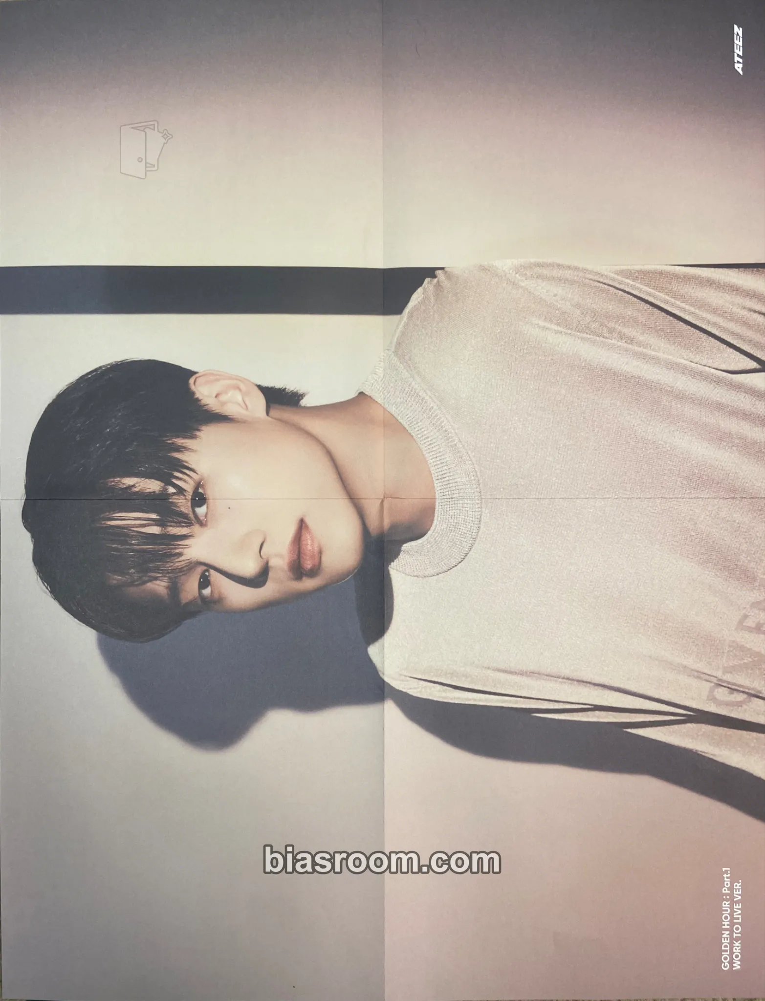Wooyoung Golden Hour : Part 1 Work to Live Ver. Photocard - ATEEZ - ATEEZ K-pop photocard