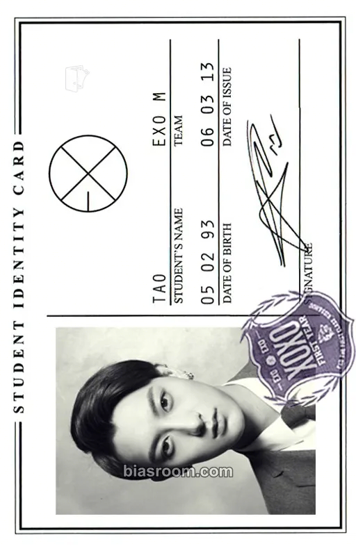 Tao XOXO Photocard - EXO - EXO K-pop photocard