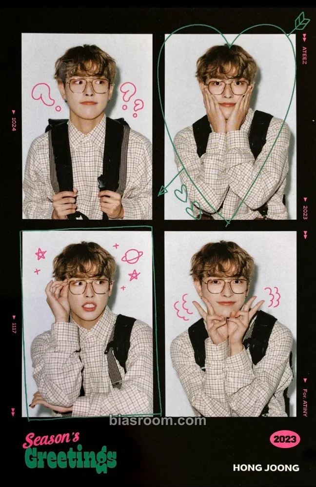 Hongjoong 2023 Season's Greetings Photocard - ATEEZ - ATEEZ K-pop photocard