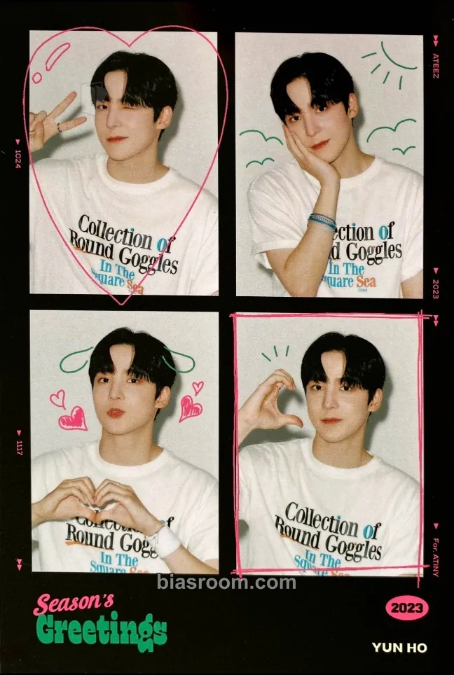 Yunho 2023 Season's Greetings Photocard - ATEEZ - ATEEZ K-pop photocard