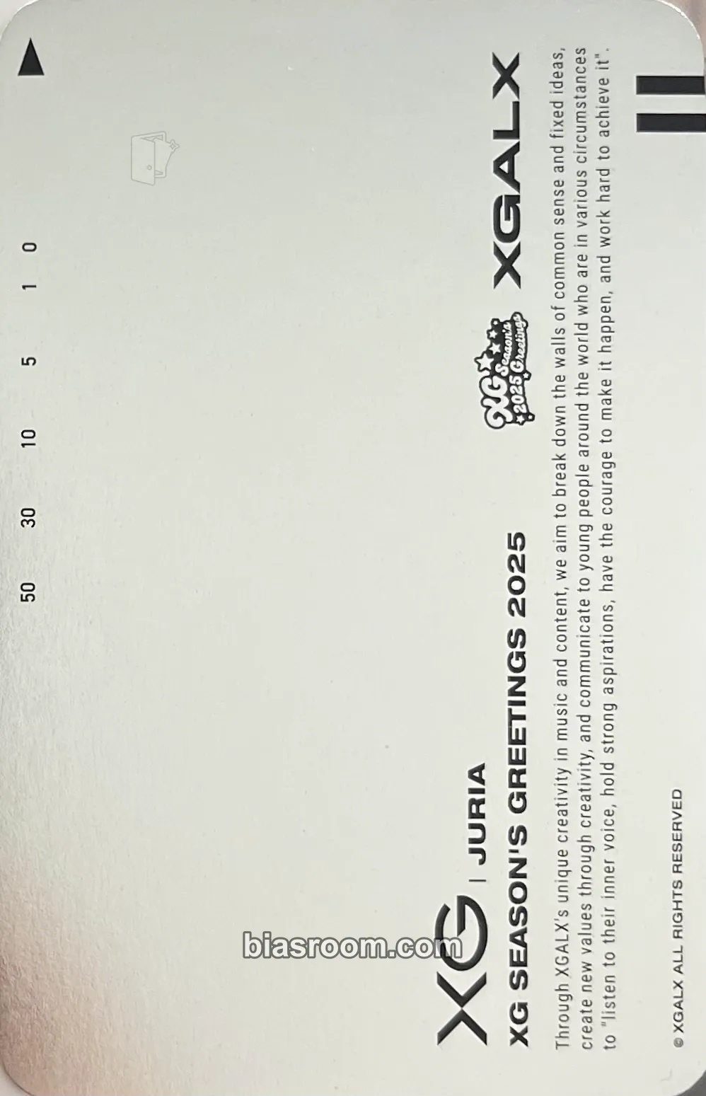JURIA 2025 Season's Greetings Photocard - XG | Bias Room