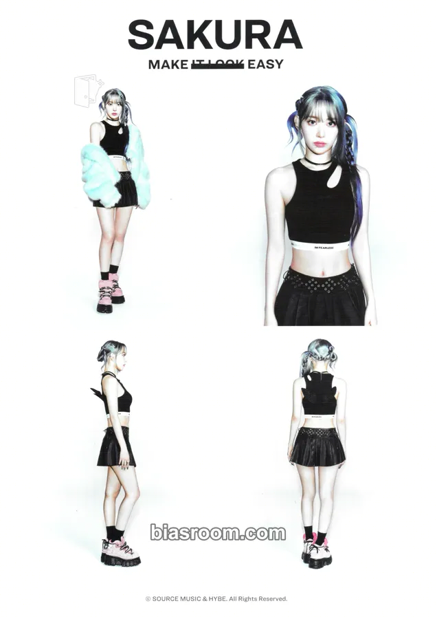 Sakura EASY Photocard - LE SSERAFIM - LE SSERAFIM K-pop photocard