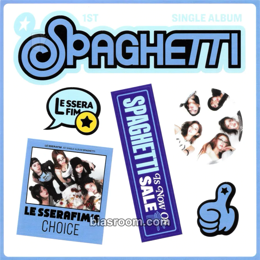 SPAGHETTI Photocard - LE SSERAFIM - LE SSERAFIM K-pop photocard