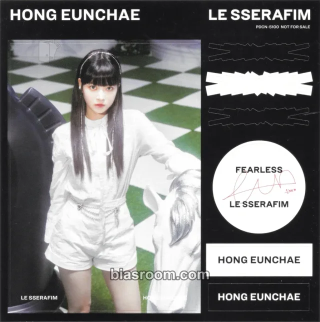 LE SSERAFIM - Hong Eunchae - FEARLESS (Japanese Ver.) Album album inclusion sticker sheet solo jacket version