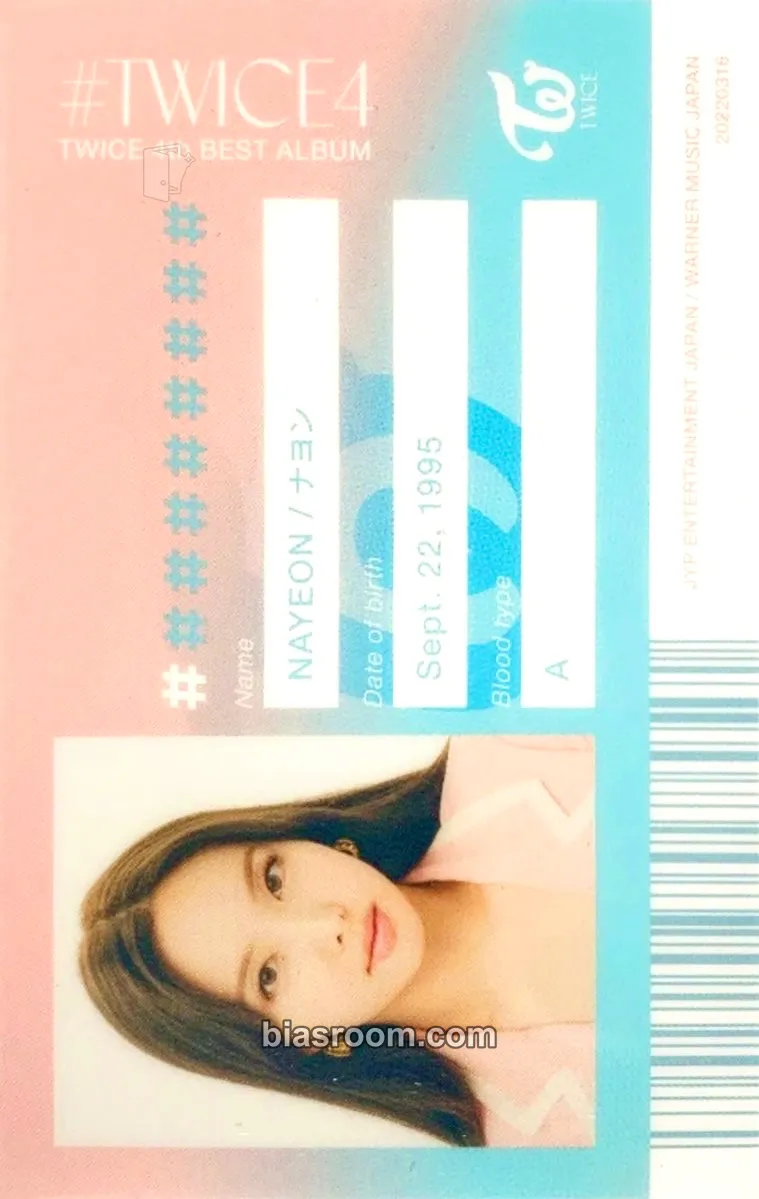 Nayeon #TWICE4 Photocard - TWICE - TWICE K-pop photocard
