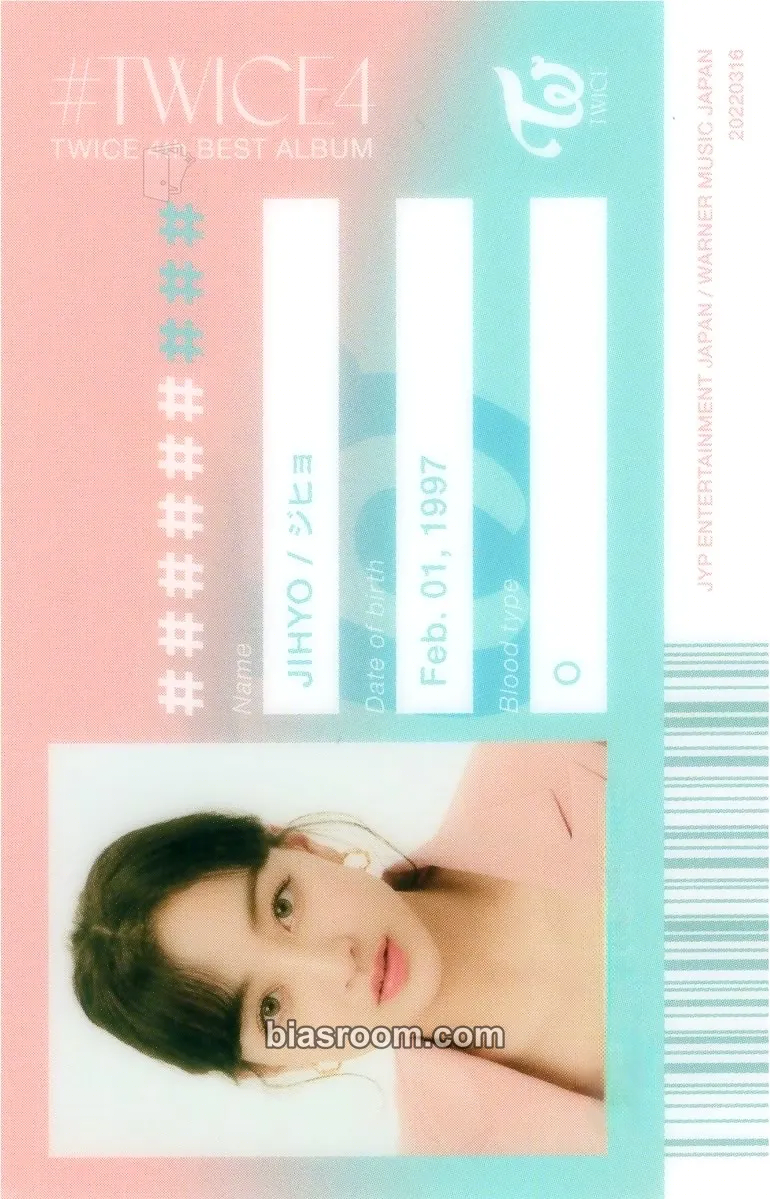 Jihyo #TWICE4 Photocard - TWICE - TWICE K-pop photocard