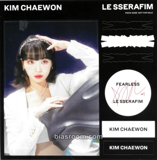 LE SSERAFIM - Kim Chaewon - FEARLESS (Japanese Ver.) Album solo jacket version sticker sheet