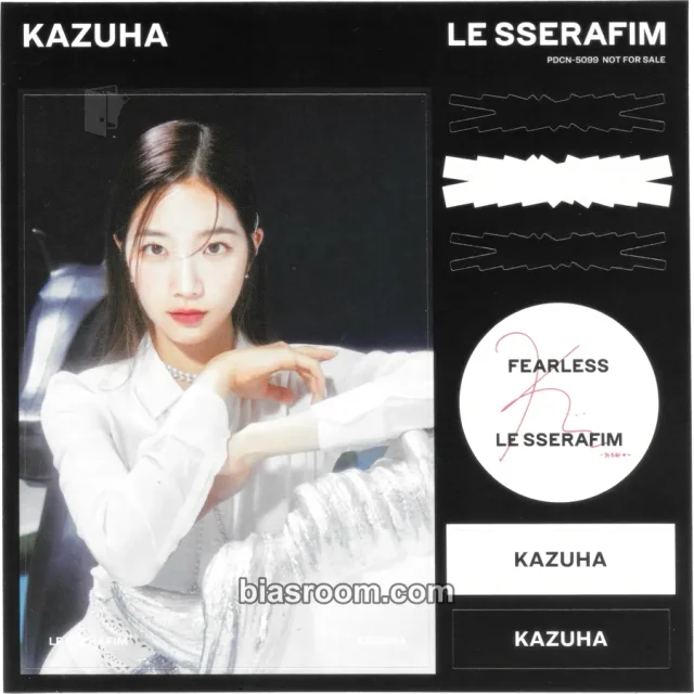 LE SSERAFIM - Kazuha - FEARLESS (Japanese Ver.) Album sticker sheet album inclusion solo jacket version