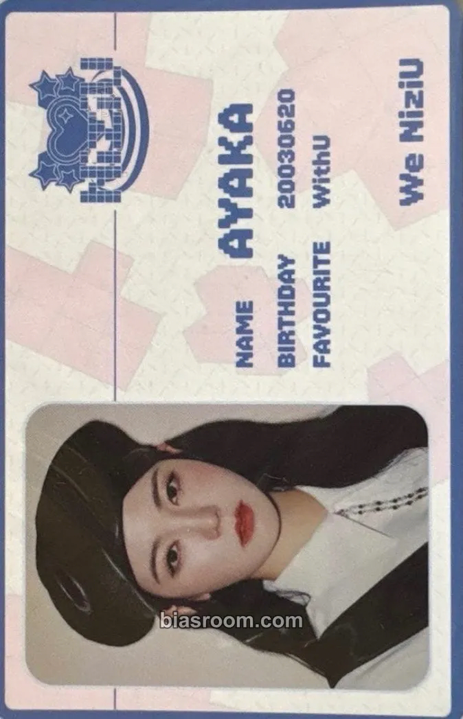 Ayaka Press Play Photocard - NiziU - NiziU K-pop photocard