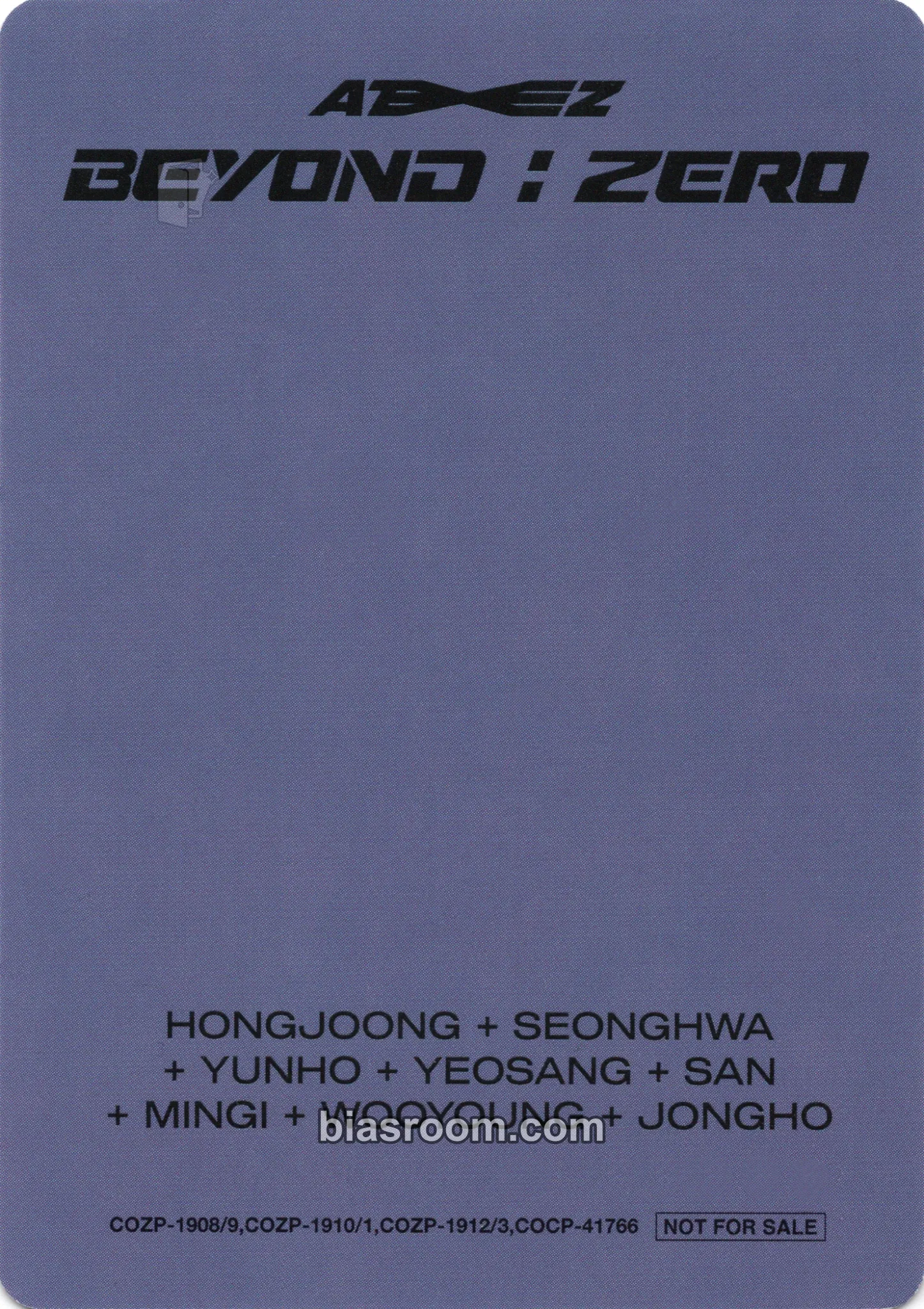 Mingi BEYOND : ZERO Photocard - ATEEZ | Bias Room