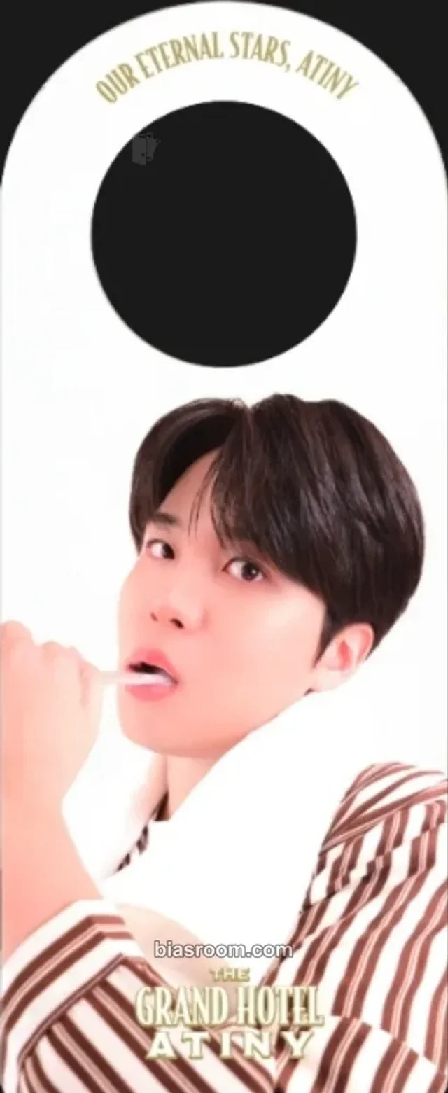 ATEEZ - Jongho - 6th Atiny Membership kit - The Grand Hotel Atiny Other door hanger double-sided