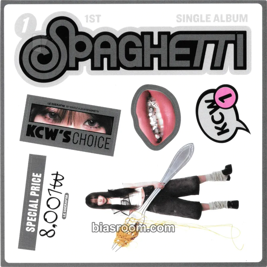 Kim Chaewon SPAGHETTI Photocard - LE SSERAFIM - LE SSERAFIM K-pop photocard