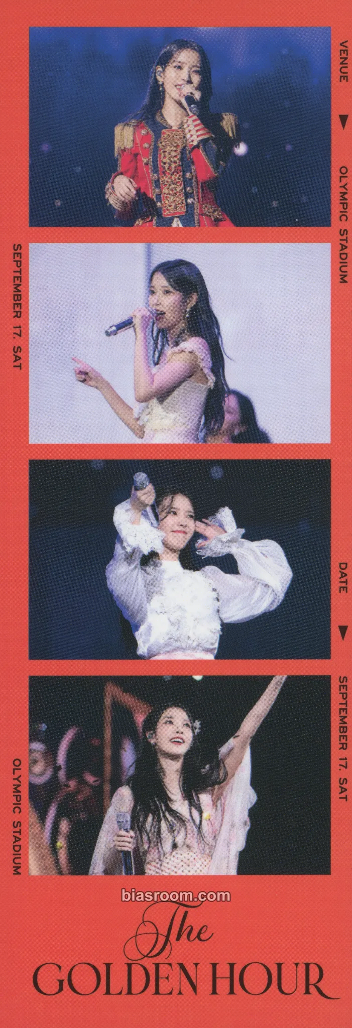 IU 2022 IU CONCERT <The Golden Hour : Under the Orange Sun> DVD/Blu-ray Photocard - IU K-pop photocard