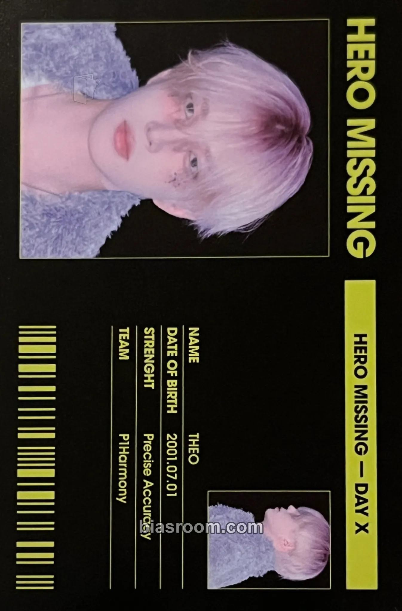 Theo UNIQUE Photocard - P1Harmony - P1Harmony K-pop photocard