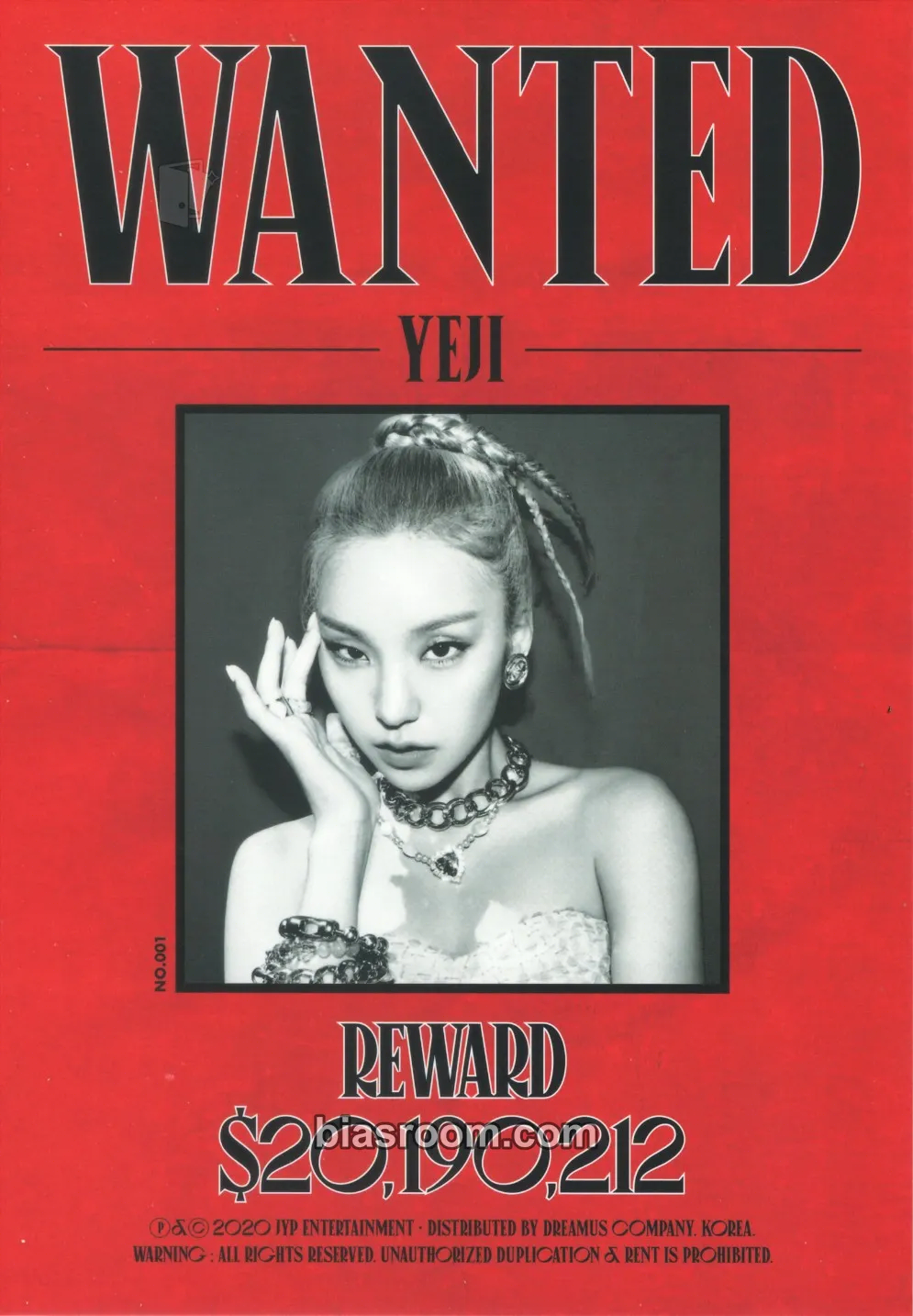 Yeji NOT SHY Photocard - ITZY - ITZY K-pop photocard