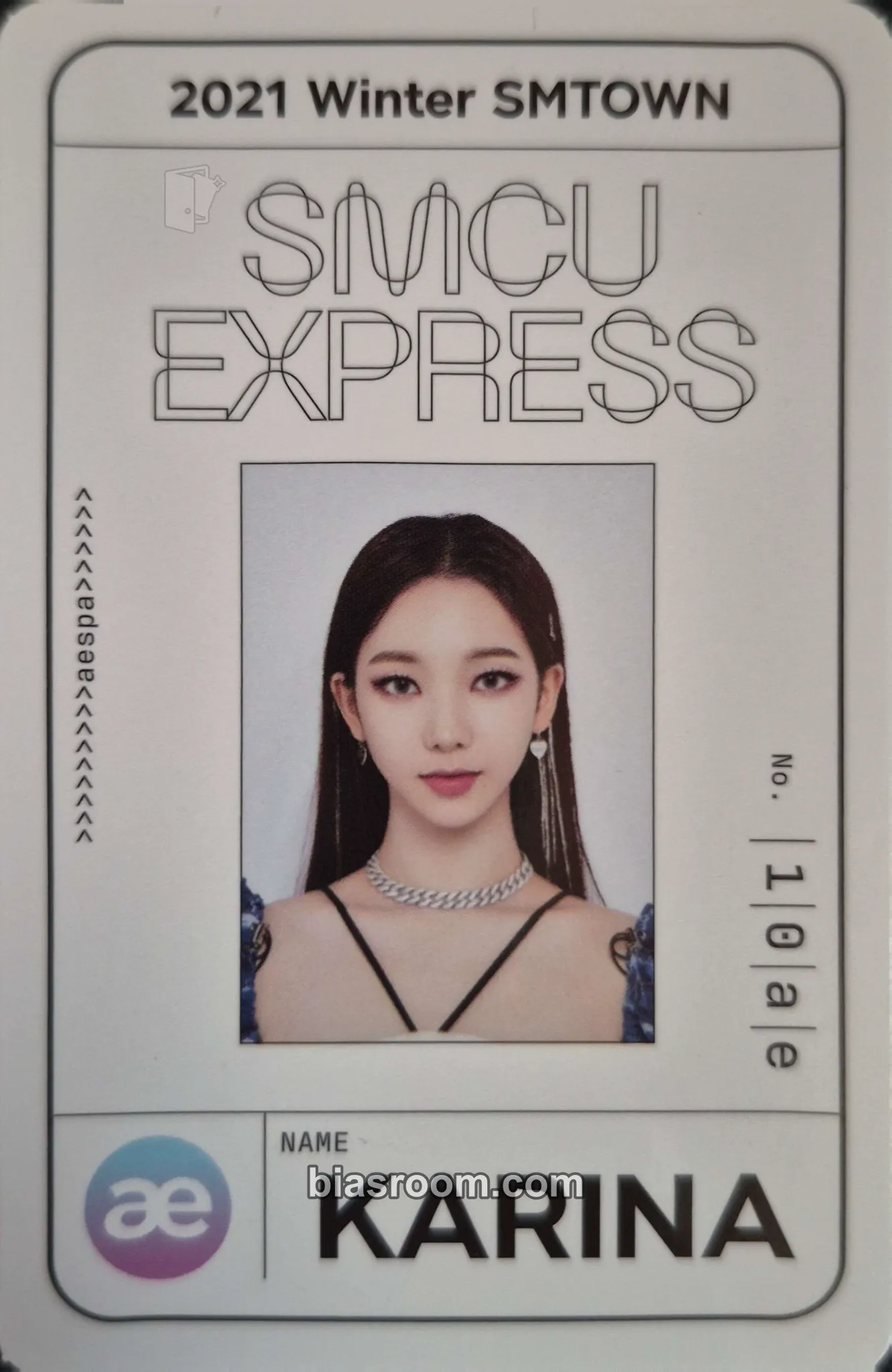 Karina 2021 Winter SMTOWN: SMCU EXPRESS Photocard - aespa - aespa K-pop photocard