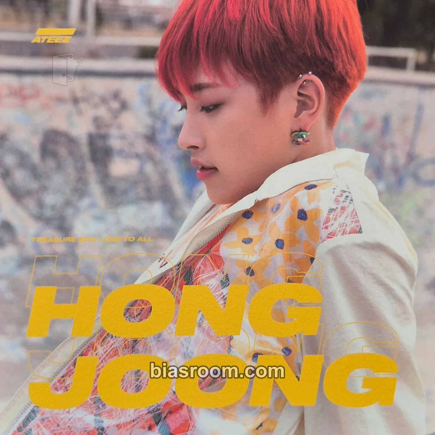 Hongjoong TREASURE EP.3 : One To All Photocard - ATEEZ - ATEEZ K-pop photocard
