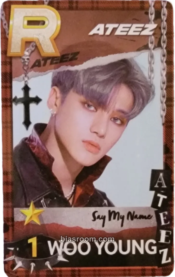 Wooyoung SUPERSTAR × ATEEZ Photocard - ATEEZ - ATEEZ K-pop photocard
