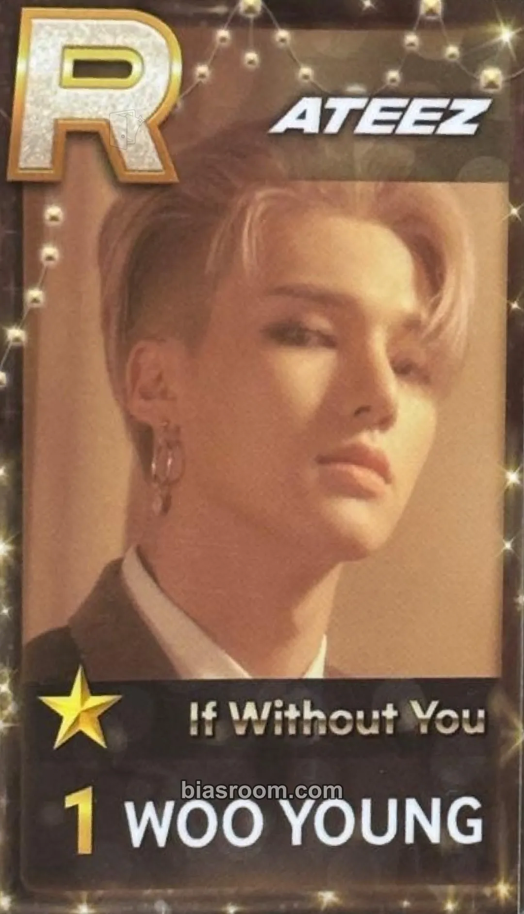 Wooyoung SUPERSTAR × ATEEZ Photocard - ATEEZ - ATEEZ K-pop photocard