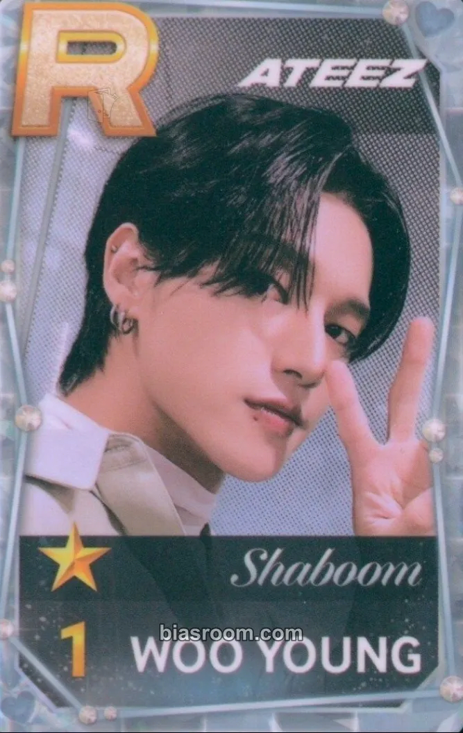 Wooyoung SUPERSTAR × ATEEZ Photocard - ATEEZ - ATEEZ K-pop photocard