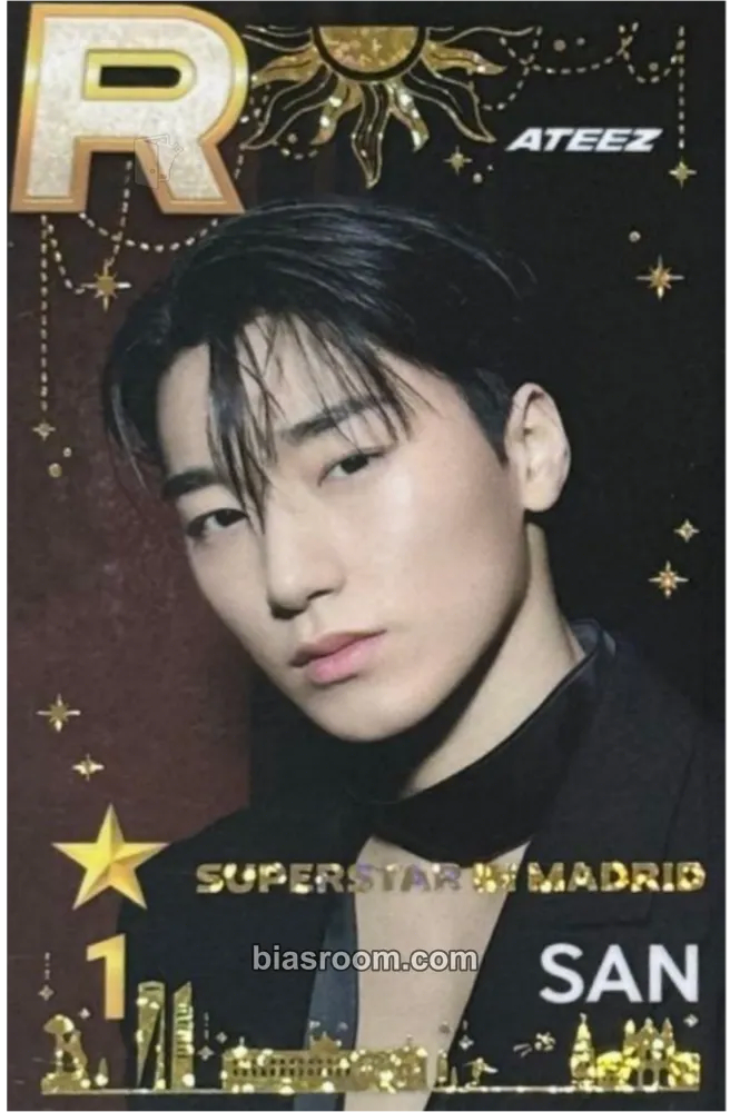 San SUPERSTAR × ATEEZ Photocard - ATEEZ - ATEEZ K-pop photocard