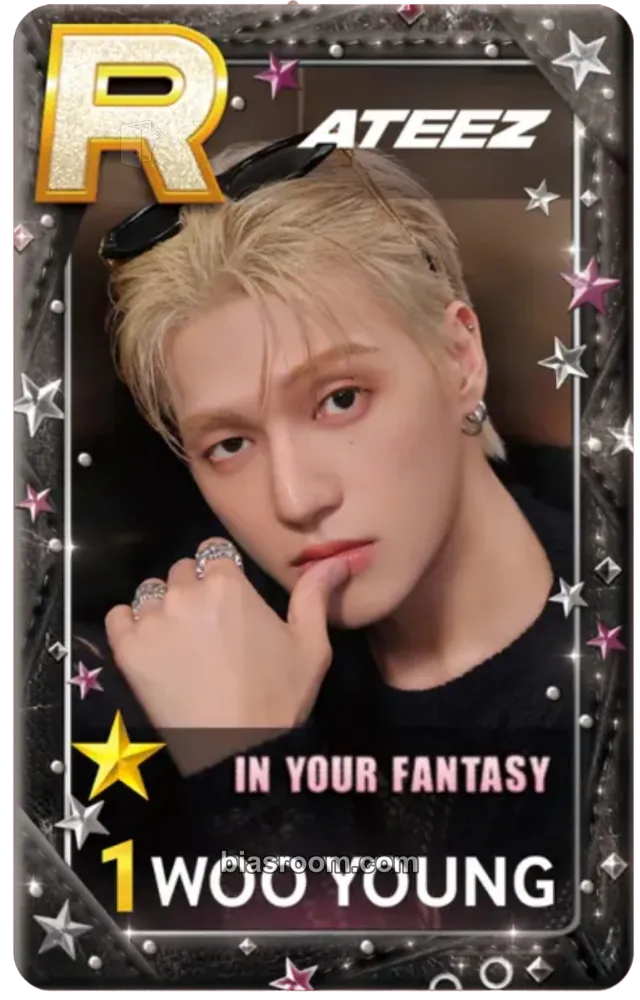 Wooyoung SUPERSTAR × ATEEZ Photocard - ATEEZ - ATEEZ K-pop photocard