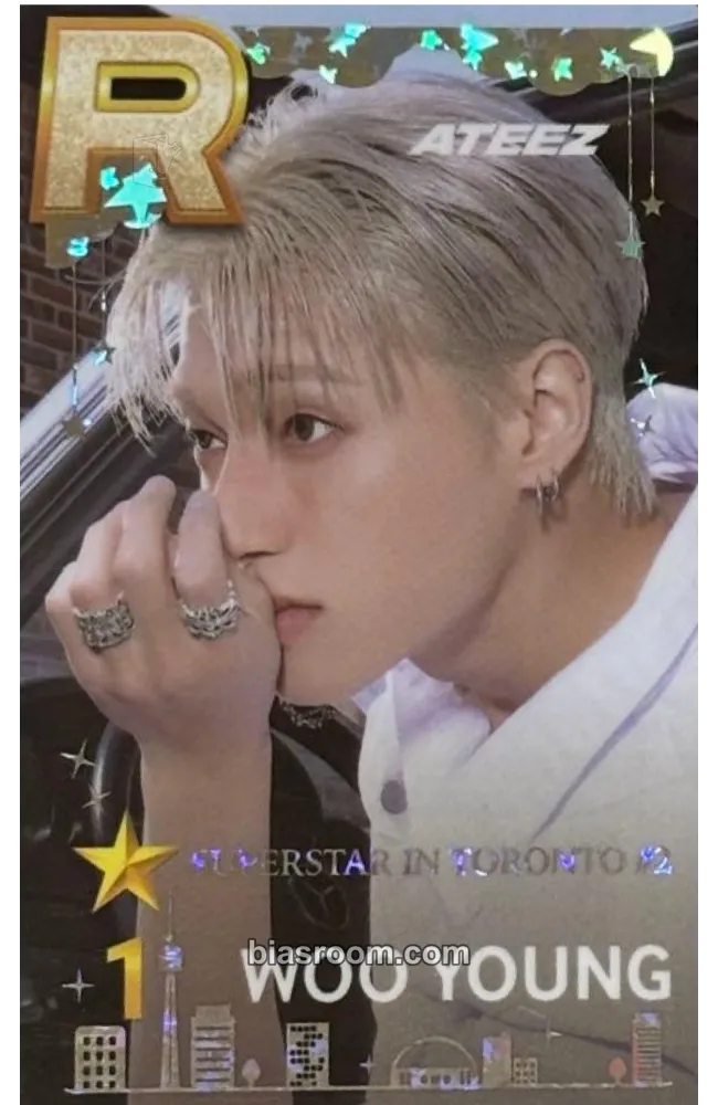 Wooyoung SUPERSTAR × ATEEZ Photocard - ATEEZ - ATEEZ K-pop photocard
