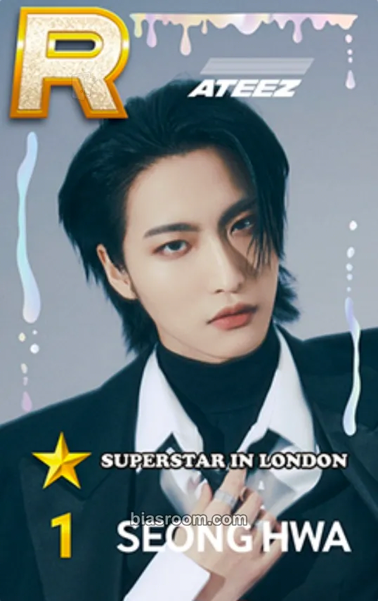 Seonghwa SUPERSTAR × ATEEZ Photocard - ATEEZ - ATEEZ K-pop photocard