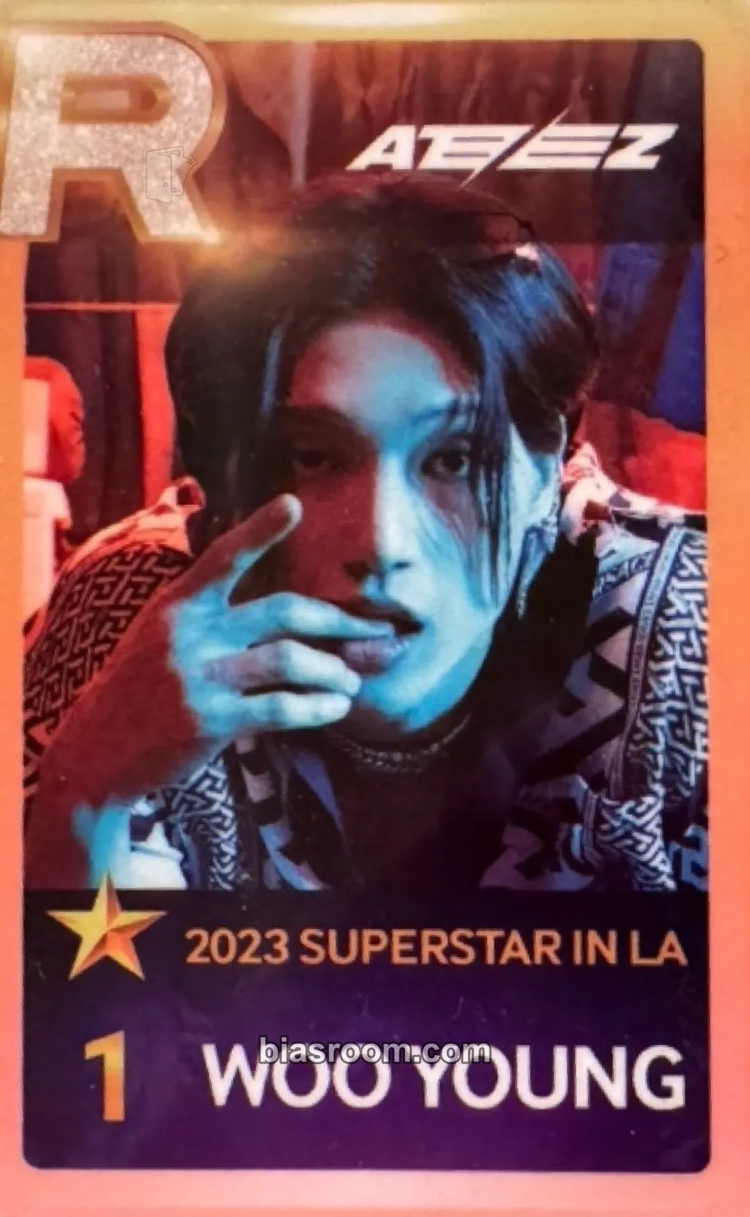 Wooyoung SUPERSTAR × ATEEZ Photocard - ATEEZ - ATEEZ K-pop photocard